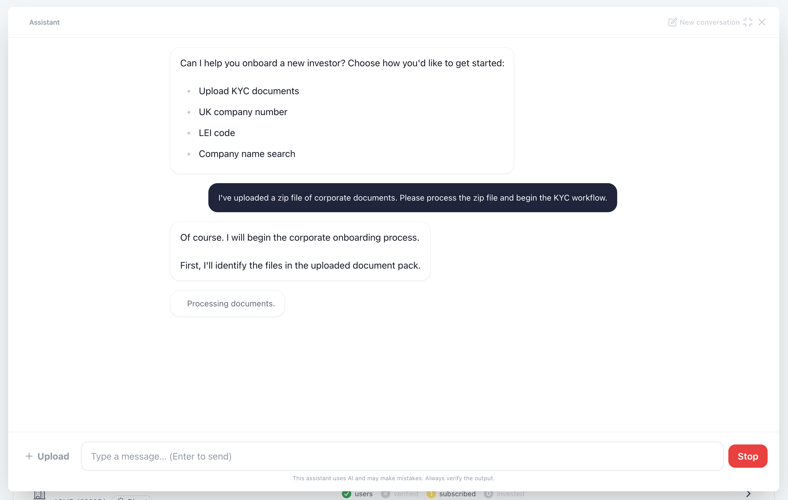 Goji's AI assistant processes complex KYC documents in seconds